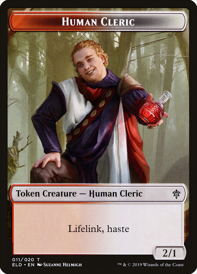 Human Cleric [Throne of Eldraine Tokens] | D20 Games