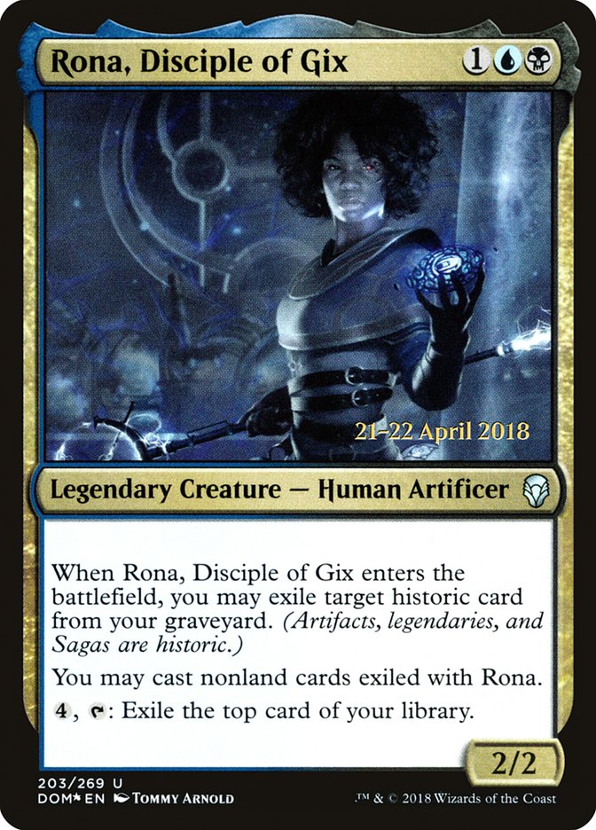 Rona, Disciple of Gix  [Dominaria Prerelease Promos] | D20 Games