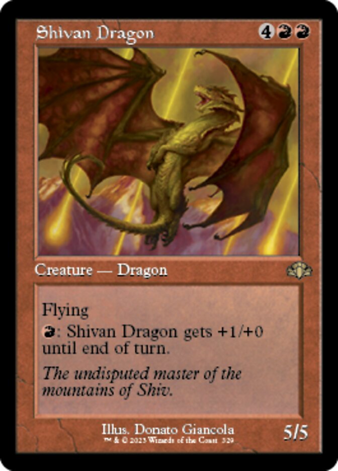 Shivan Dragon (Retro) [Dominaria Remastered] | D20 Games