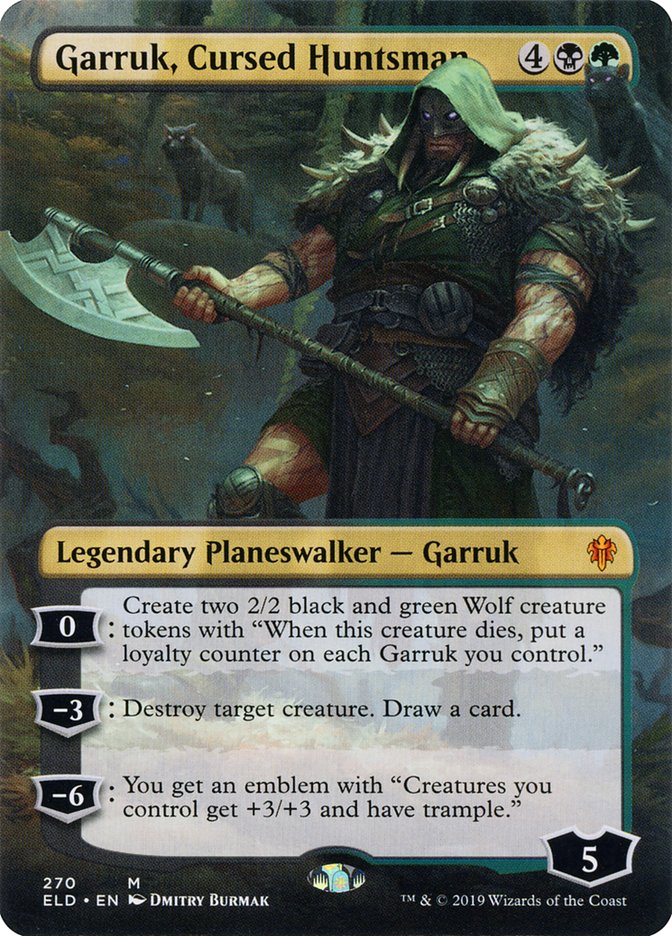 Garruk, Cursed Huntsman (Borderless) [Throne of Eldraine] | D20 Games