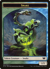 Snake (021) // Saproling Double-Sided Token [Commander 2015 Tokens] | D20 Games