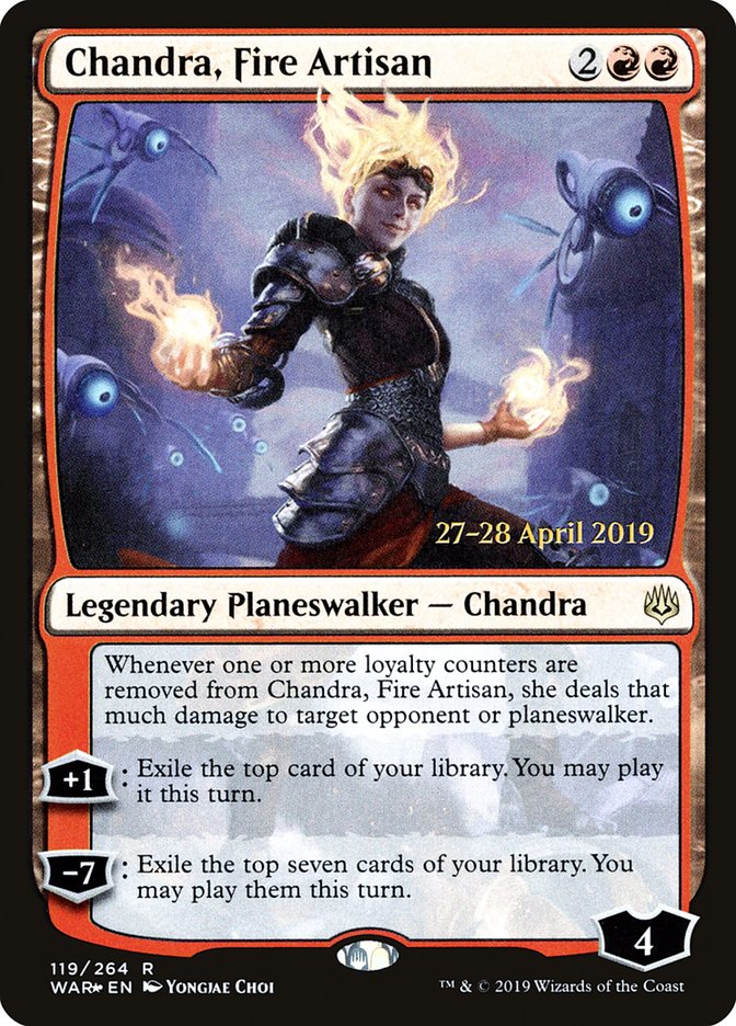 Chandra, Fire Artisan  [War of the Spark Prerelease Promos] | D20 Games