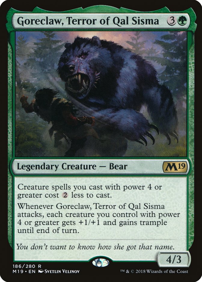 Goreclaw, Terror of Qal Sisma [Core Set 2019] | D20 Games