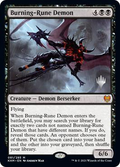 Burning-Rune Demon [Kaldheim Promos] | D20 Games