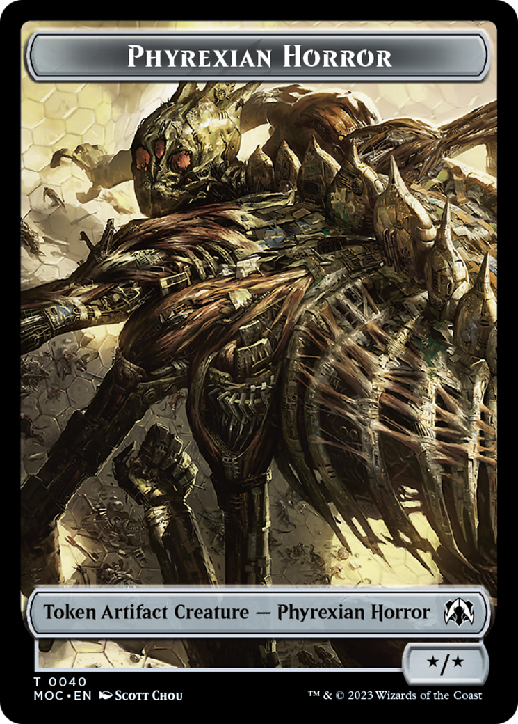 Phyrexian Golem // Phyrexian Horror Double-Sided Token [March of the Machine Commander Tokens] | D20 Games