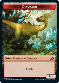 Dinosaur // Human Soldier (003) Double-sided Token [Ikoria: Lair of Behemoths Tokens] | D20 Games