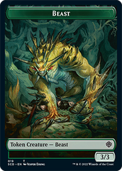 Beast // Beast Double-Sided Token [Starter Commander Decks] | D20 Games