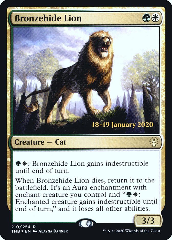 Bronzehide Lion [Theros Beyond Death Prerelease Promos] | D20 Games