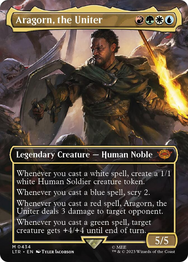 Aragorn, the Uniter (Borderless Alternate Art) [The Lord of the Rings: Tales of Middle-Earth] | D20 Games
