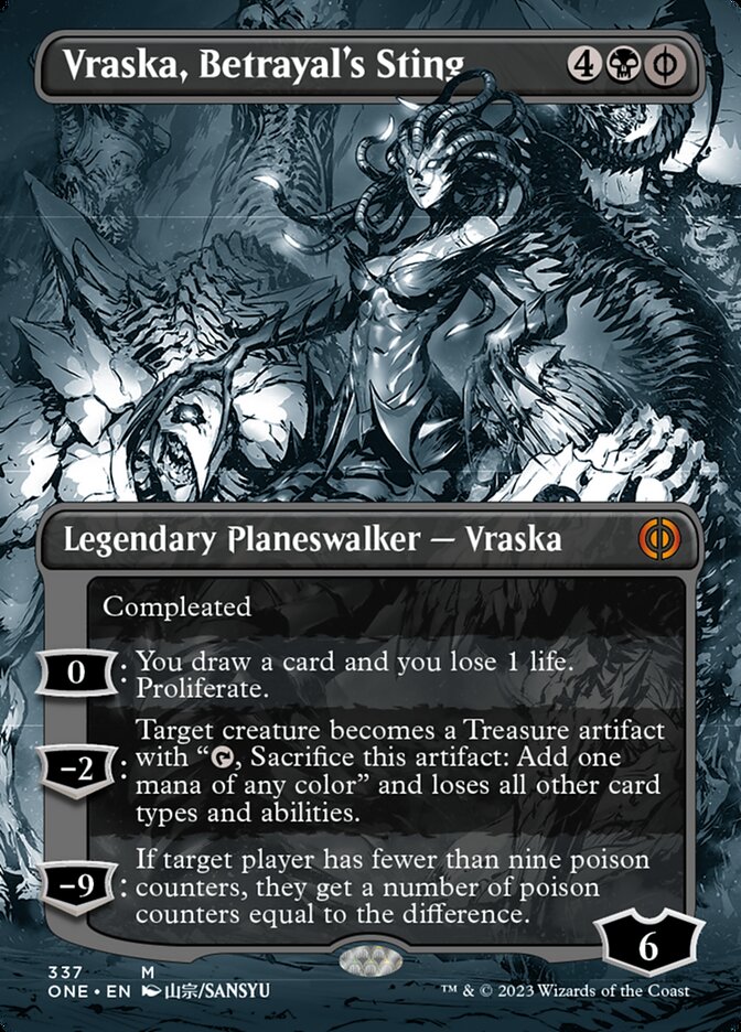 Vraska, Betrayal's Sting (Borderless Manga) [Phyrexia: All Will Be One] | D20 Games