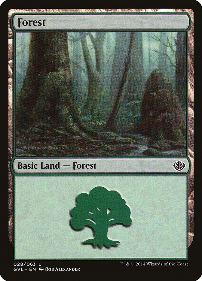Forest (28) (Garruk vs. Liliana) [Duel Decks Anthology] | D20 Games