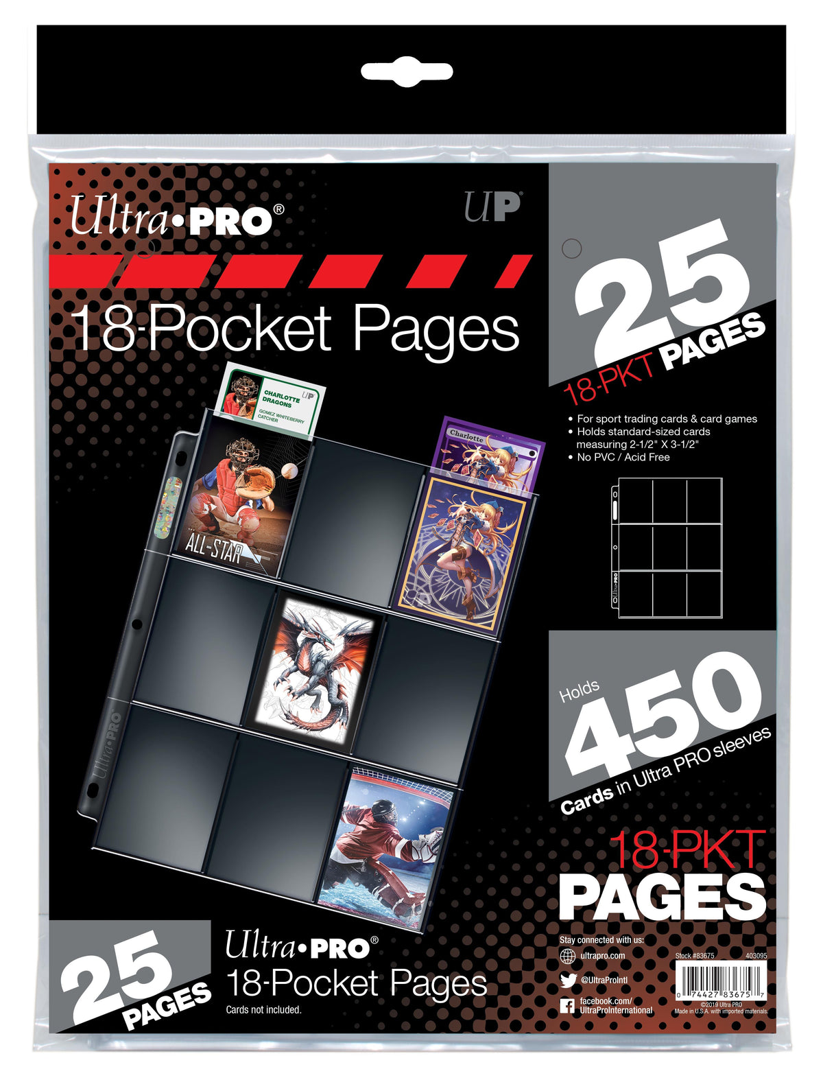 Ultra Pro Silver Series 18-Pocket Pages X 25 | D20 Games