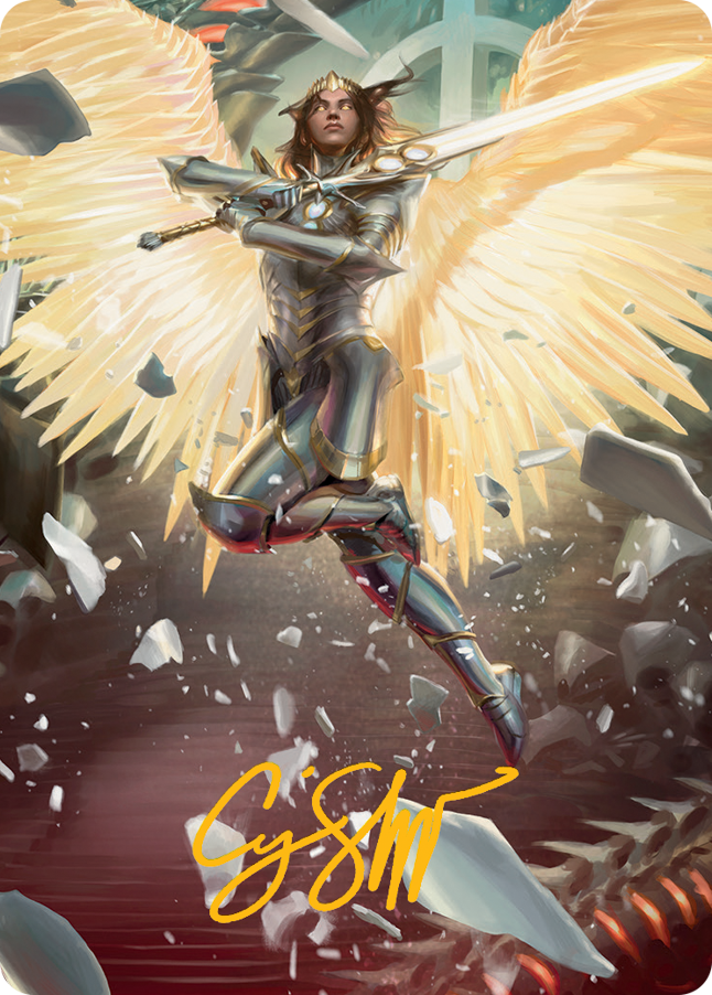 Archangel Elspeth Art Card (Gold-Stamped Signature) [March of the Machine Art Series] | D20 Games