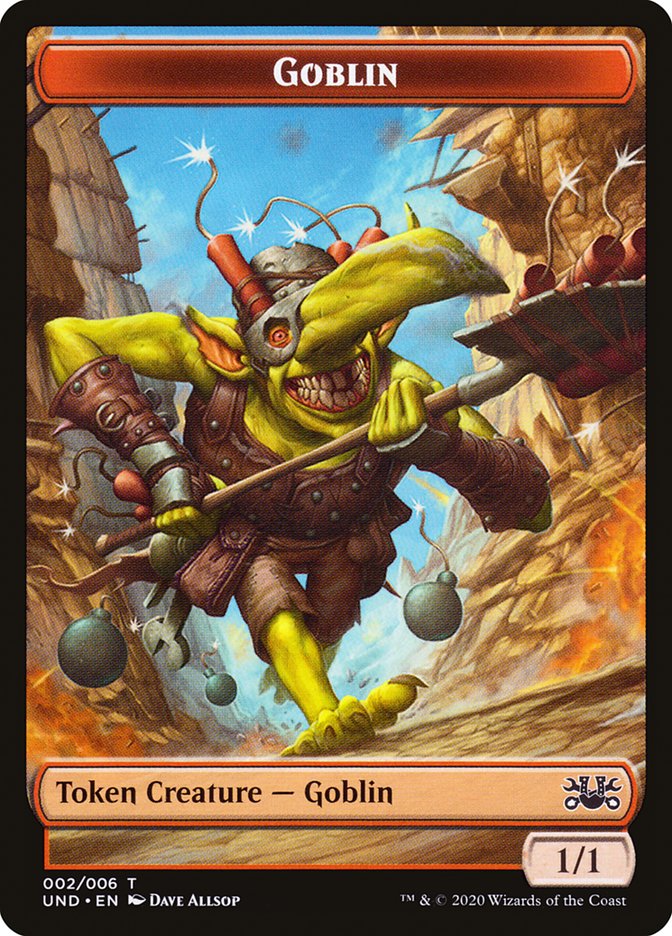 Goblin // Giant Teddy Bear Double-sided Token [Unsanctioned Tokens] | D20 Games