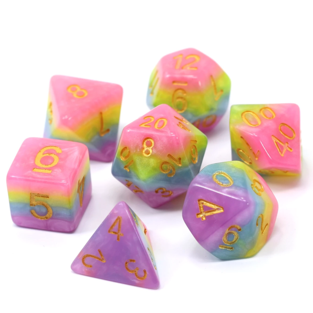 Princess Unicorn Bubblegum RPG Dice Set | D20 Games