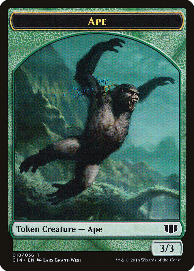Ape // Zombie (011/036) Double-sided Token [Commander 2014 Tokens] | D20 Games