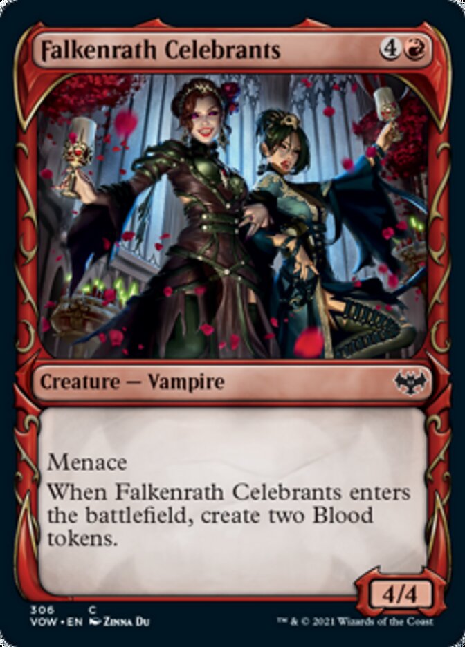 Falkenrath Celebrants (Showcase Fang Frame) [Innistrad: Crimson Vow] | D20 Games