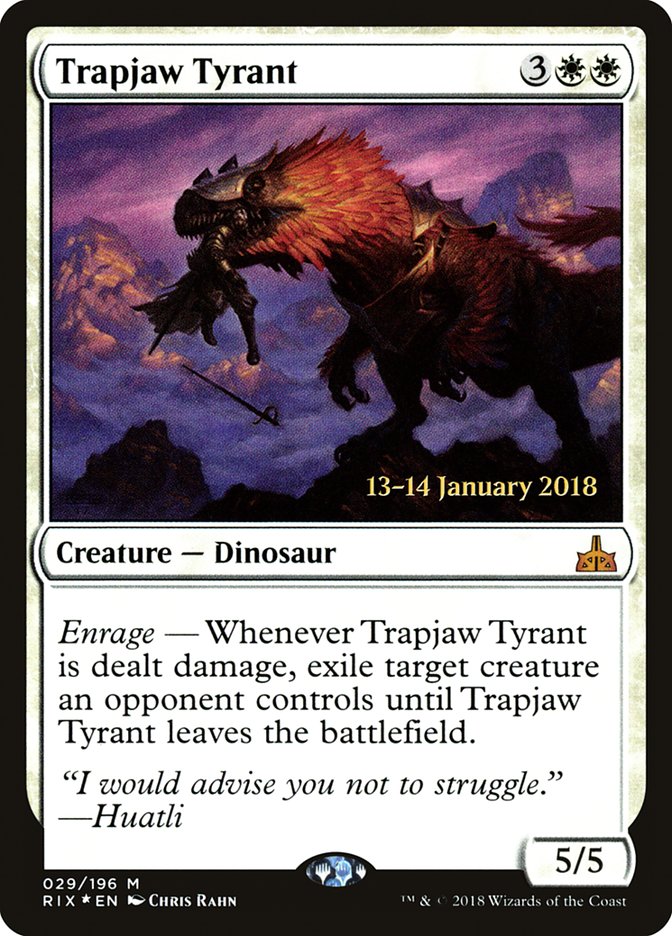 Trapjaw Tyrant [Rivals of Ixalan Prerelease Promos] | D20 Games