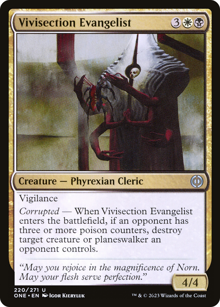 Vivisection Evangelist [Phyrexia: All Will Be One] | D20 Games