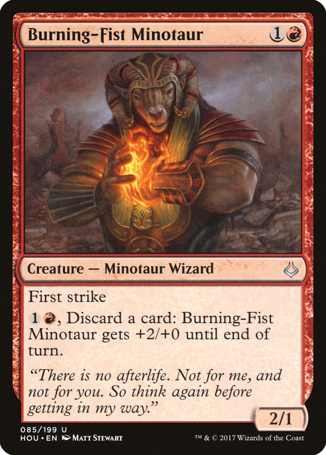 Burning-Fist Minotaur [Hour of Devastation] | D20 Games