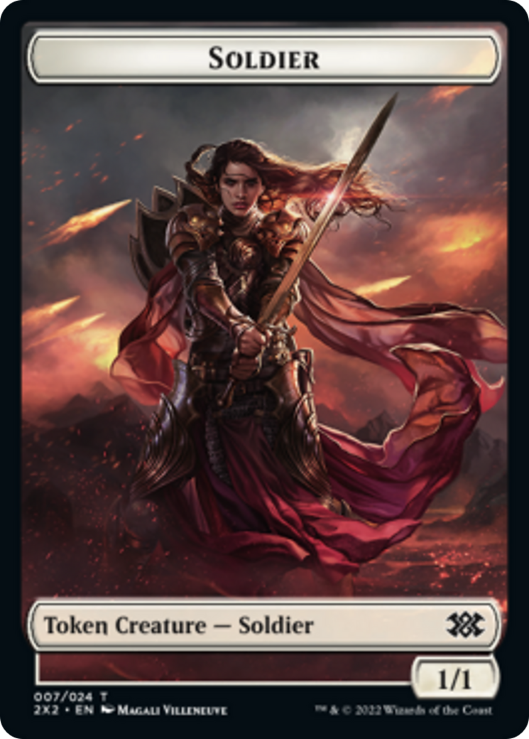 Faerie Rogue // Soldier Double-sided Token [Double Masters 2022 Tokens] | D20 Games