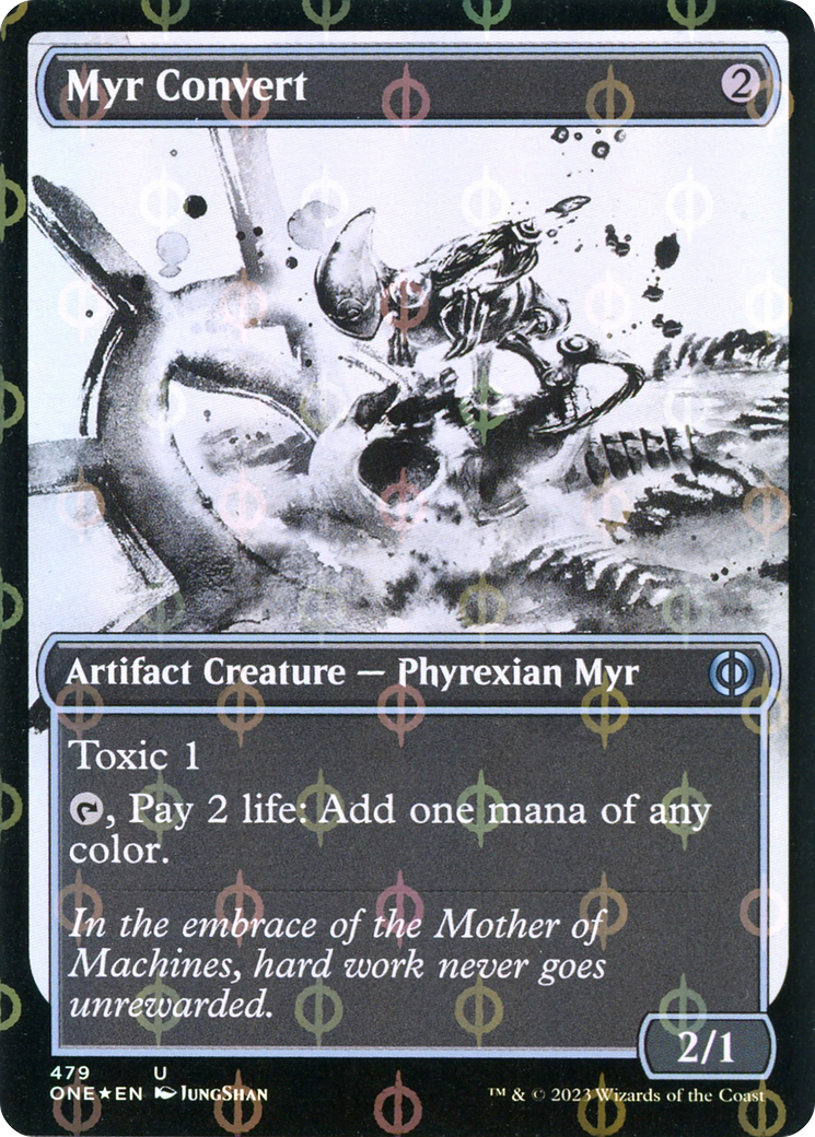 Myr Convert (Showcase Ichor Step-and-Compleat Foil) [Phyrexia: All Will Be One] | D20 Games