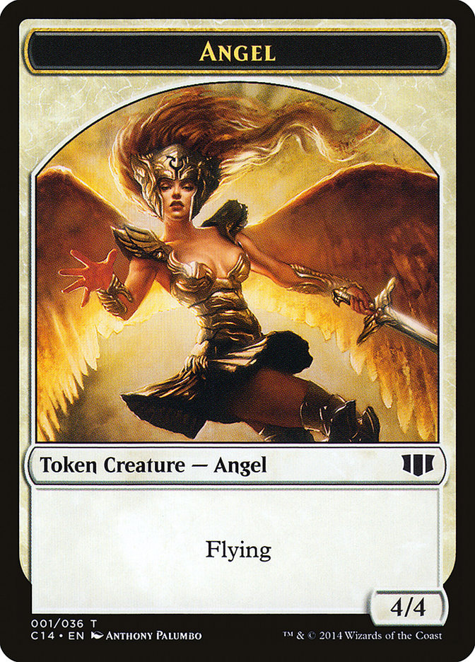 Angel // Cat Double-sided Token [Commander 2014 Tokens] | D20 Games