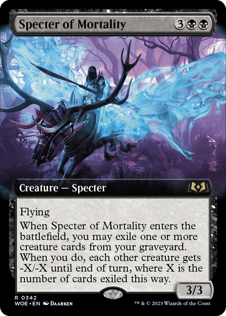 Specter of Mortality (Extended Art) [Wilds of Eldraine] | D20 Games