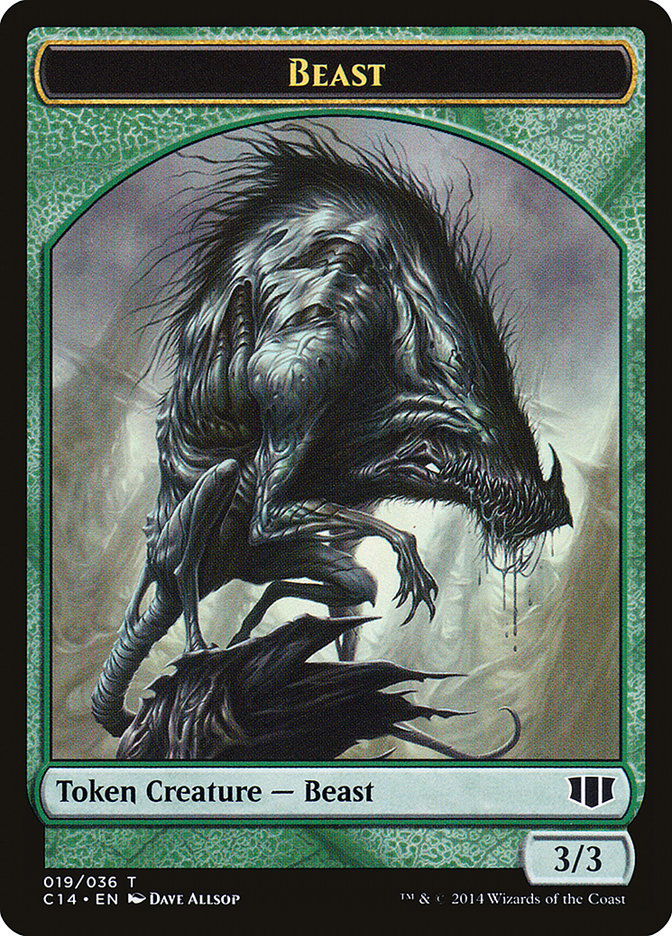 Elemental // Beast (019/036) Double-sided Token [Commander 2014 Tokens] | D20 Games