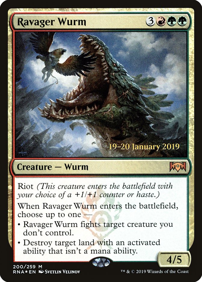 Ravager Wurm [Ravnica Allegiance Prerelease Promos] | D20 Games