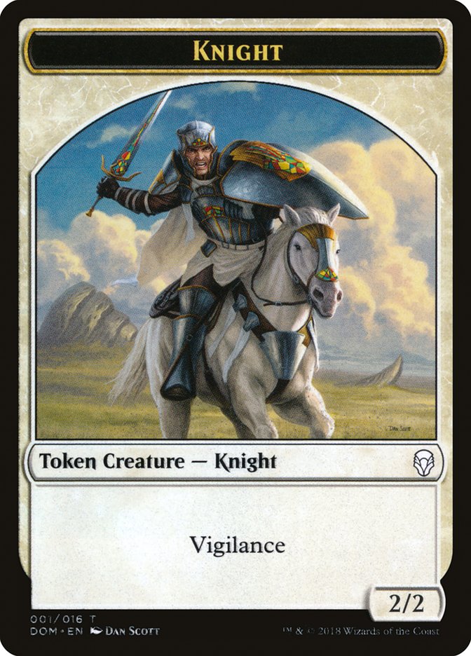 Knight (001/016) [Dominaria Tokens] | D20 Games