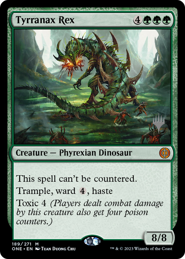 Tyrranax Rex (Promo Pack) [Phyrexia: All Will Be One Promos] | D20 Games