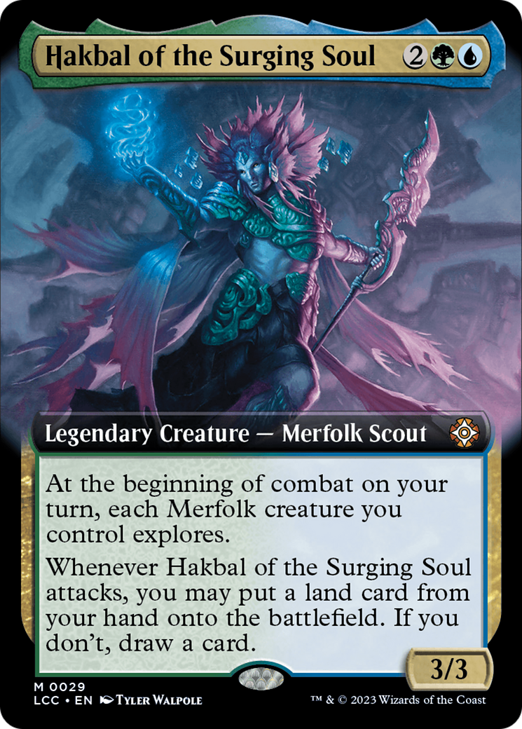 Hakbal of the Surging Soul (Extended Art) [The Lost Caverns of Ixalan Commander] | D20 Games