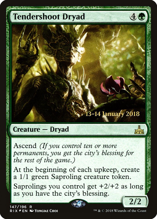 Tendershoot Dryad [Rivals of Ixalan Prerelease Promos] | D20 Games