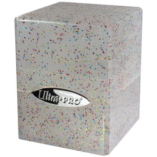 Clear Glitter Satin Cube Deck Box