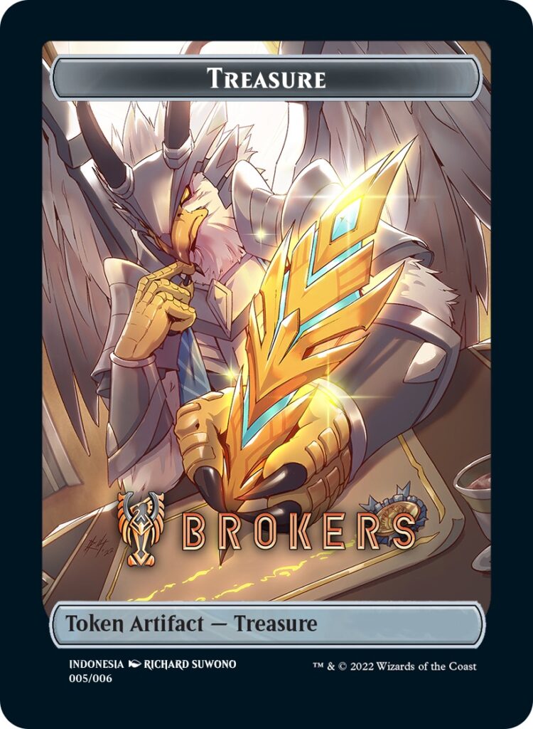 Treasure Token (Brokers) (Southeast Asia Artists) [Streets of New Capenna Tokens] | D20 Games