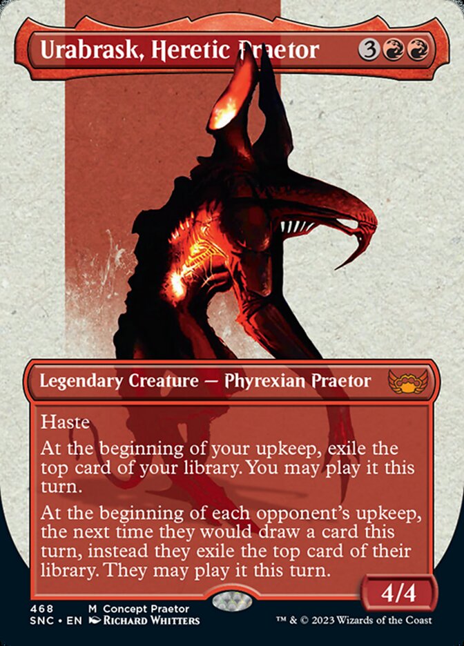 Urabrask, Heretic Praetor (Borderless Concept Praetors) [Phyrexia: All Will Be One] | D20 Games