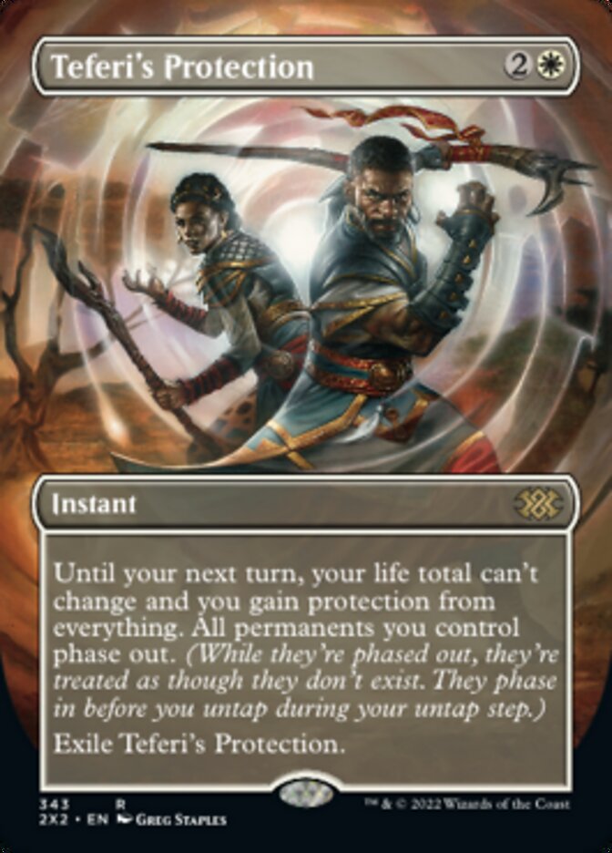 Teferi's Protection (Borderless Alternate Art) [Double Masters 2022] | D20 Games