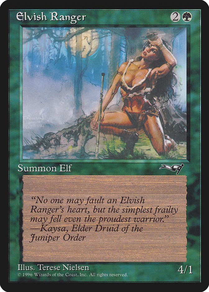 Elvish Ranger (Moon Background) [Alliances] | D20 Games