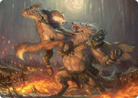 Duel for Dominance Art Card [Innistrad: Midnight Hunt Art Series] | D20 Games