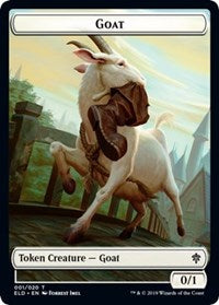 Goat // Food (17) Double-sided Token [Throne of Eldraine Tokens] | D20 Games