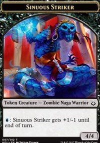 Sinuous Striker // Zombie Double-sided Token [Hour of Devastation Tokens] | D20 Games