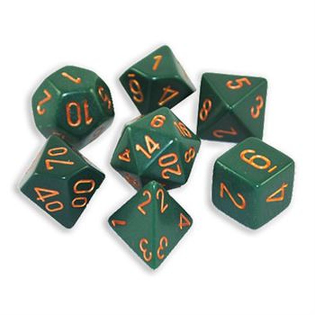 Opaque: Poly Dusty Green/Copper (7) | D20 Games