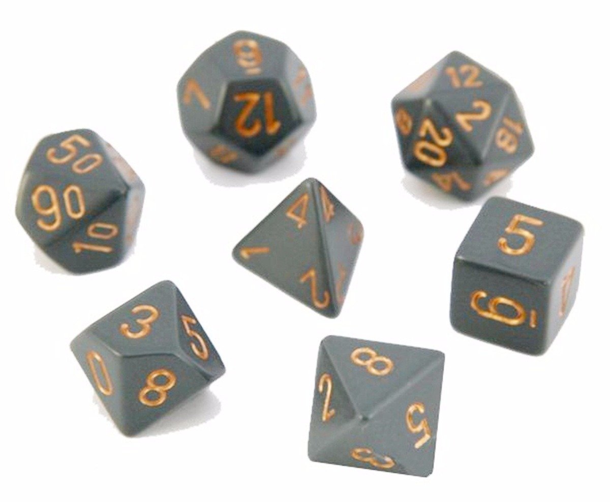 Opaque: Poly Dark Grey/Copper (7) | D20 Games