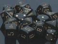 Opaque: Poly Set Black/Gold (7) | D20 Games