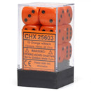Opaque: 16mm D6 Orange/Black (12)