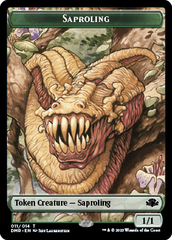 Insect // Saproling Double-Sided Token [Dominaria Remastered Tokens] | D20 Games