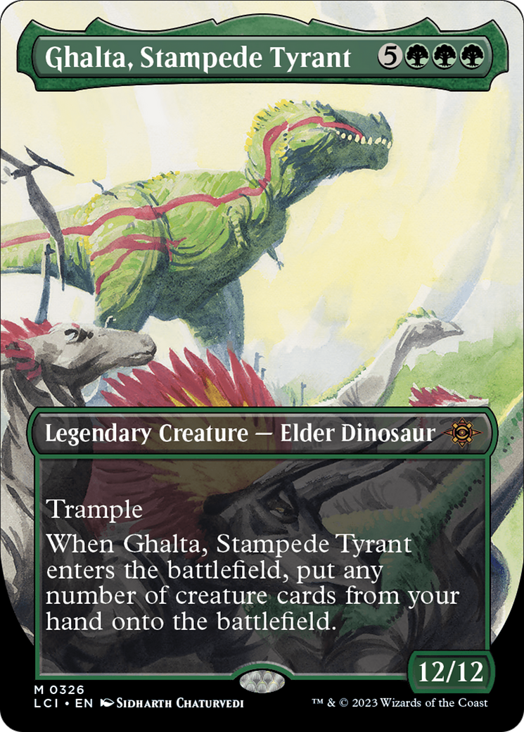 Ghalta, Stampede Tyrant (Borderless) [The Lost Caverns of Ixalan] | D20 Games
