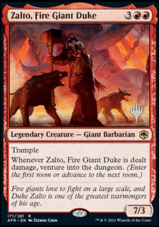 Zalto, Fire Giant Duke (Promo Pack) [Dungeons & Dragons: Adventures in the Forgotten Realms Promos] | D20 Games