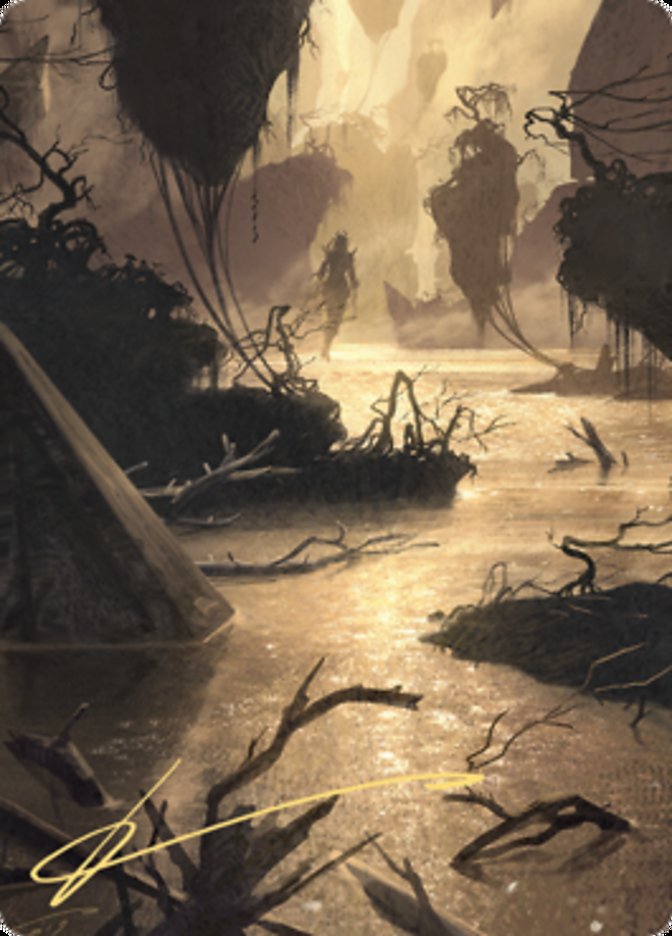 Murkwater Pathway Art Card (Gold-Stamped Signature) [Zendikar Rising Art Series] | D20 Games